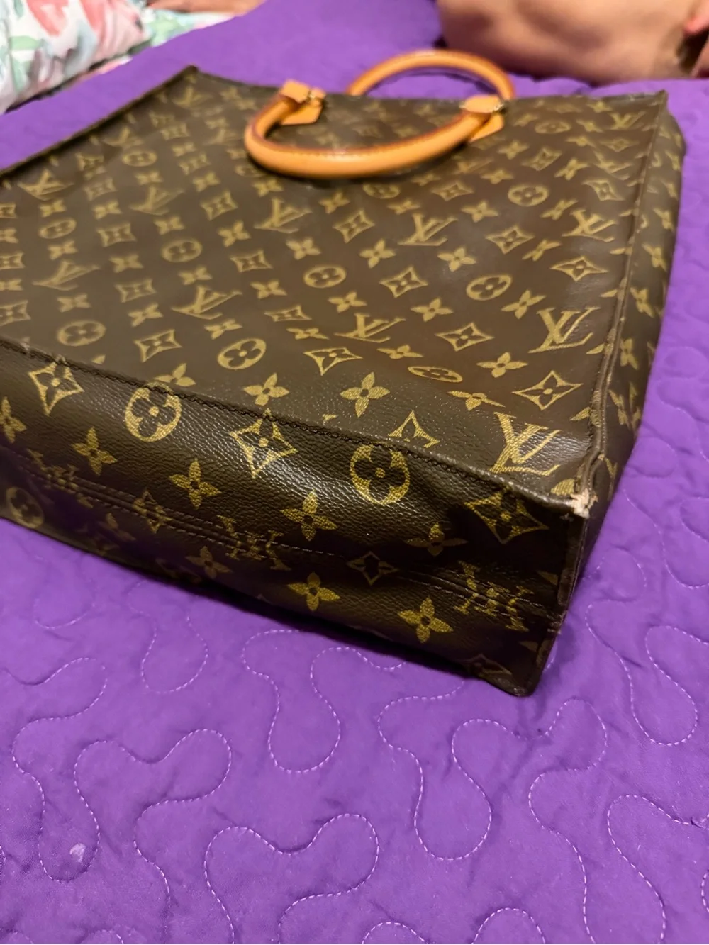 Louis Vuitton Monogram Canvas Tote with Vachetta Leather Handles